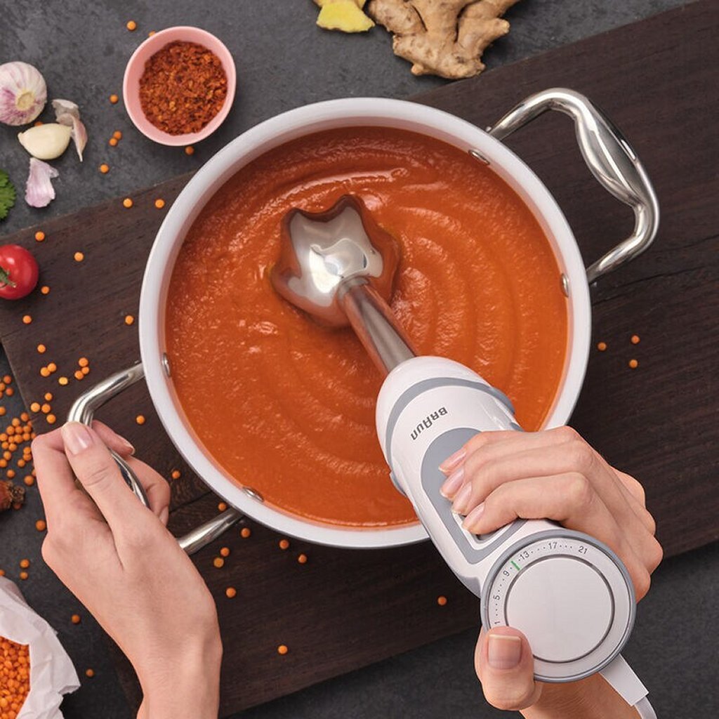 Braun mq5245wh mixeur plongeant multiquick 5 vario blanc gris