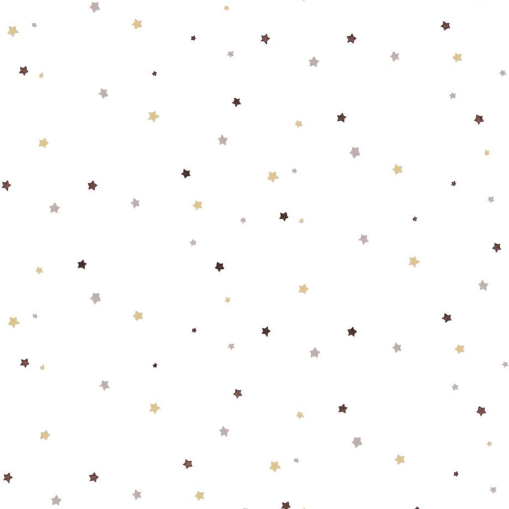 Papier peint mural nord mondo bébé petites étoiles beige et blanc