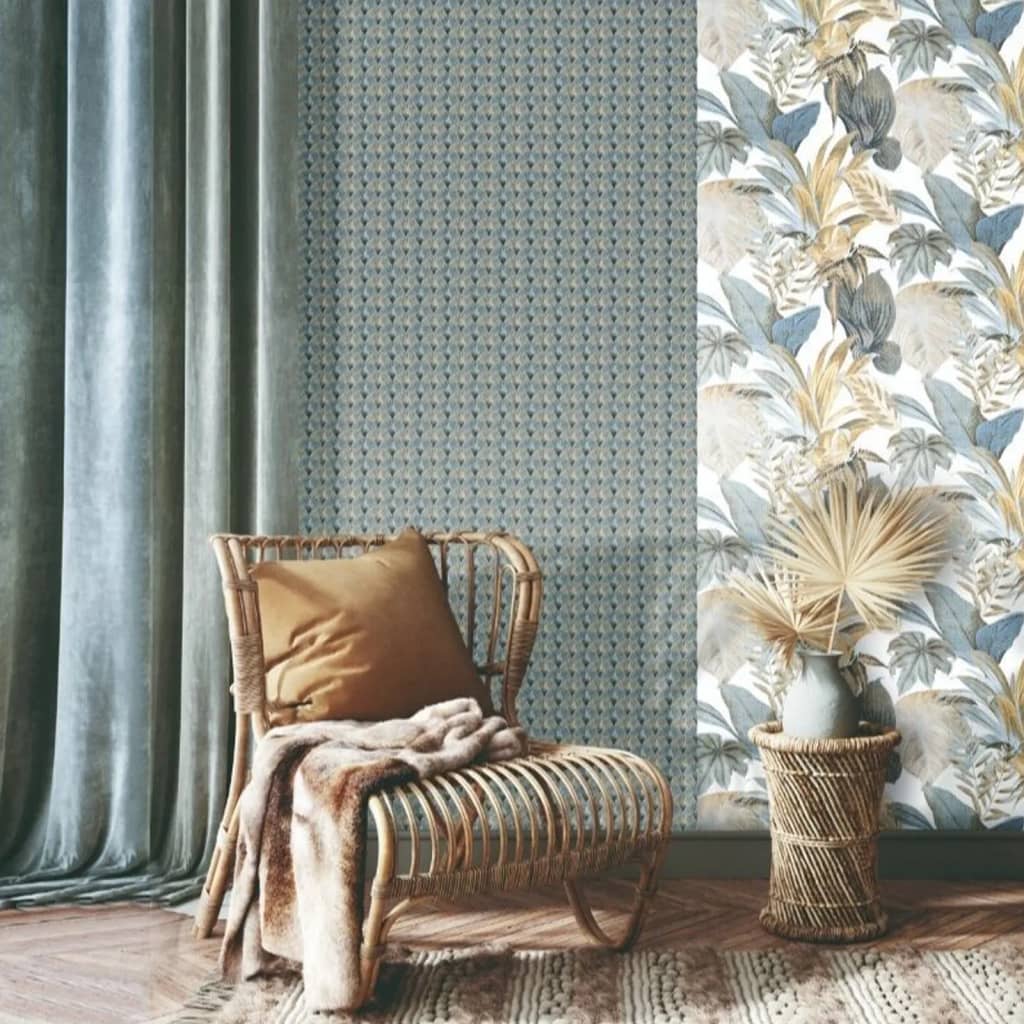 Papier peint mural nord des ventilateurs topchic bleu
