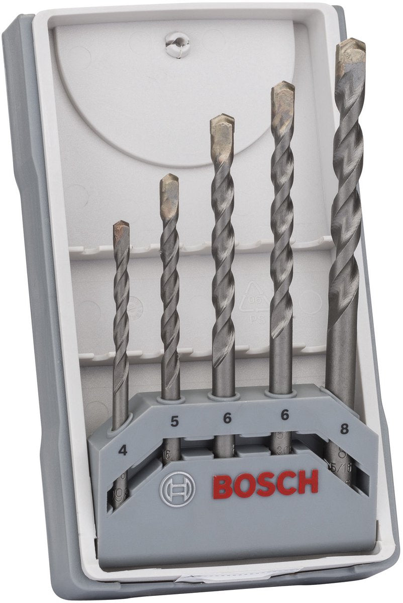 Bosch - jeu de forets à béton 5 pièces cyl-3 4 ; 5 ; 6 ; 6 ; 8mm