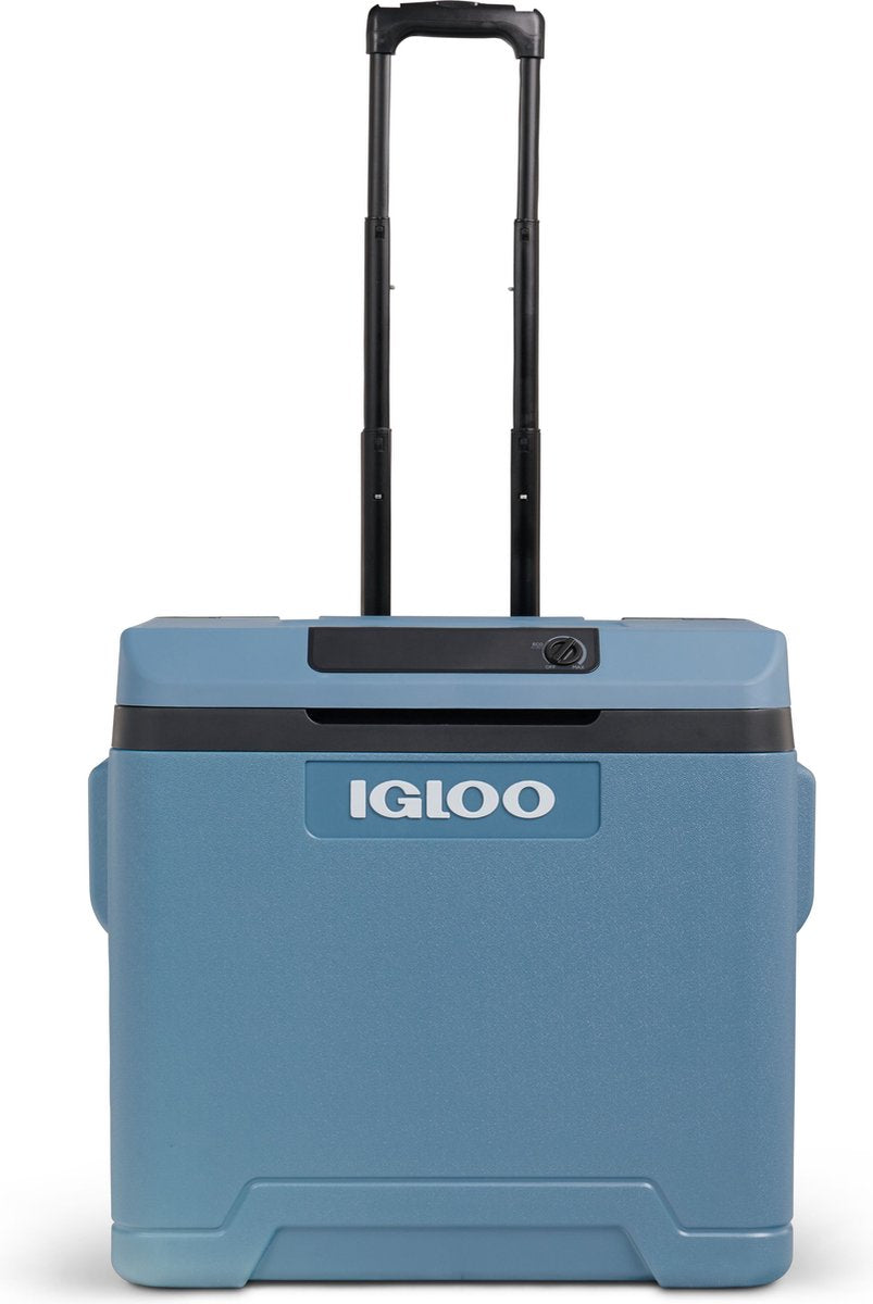 Glacière thermoélectrique Igloo ie42 - 12 230v ac dc - 42 litres - bleue - avec roulettes
