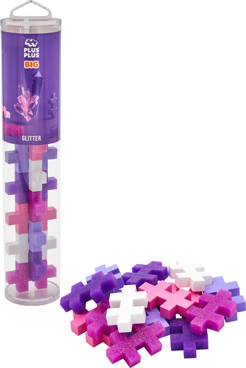 Jeu de construction Plus-Plus Big Tube Glitter 15 pièces - 3432 - jouets de construction - jouets de construction - ensemble avec blocs de construction - à partir de 1 an