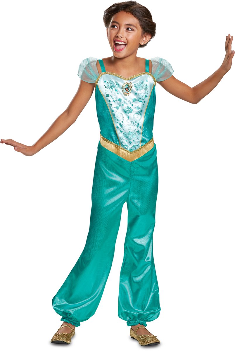 Déguisement princesse disney - aladdin, robe jasmin classique, taille xs (3-4 ans), fille