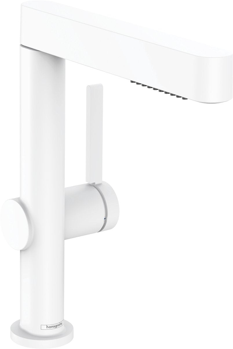 Hansgrohe finoris - wastafelkraan - avec prise afvoerplug - 230mm - uittrekbare vuistdouche - 2 fonctions multifonctions - blanc mat