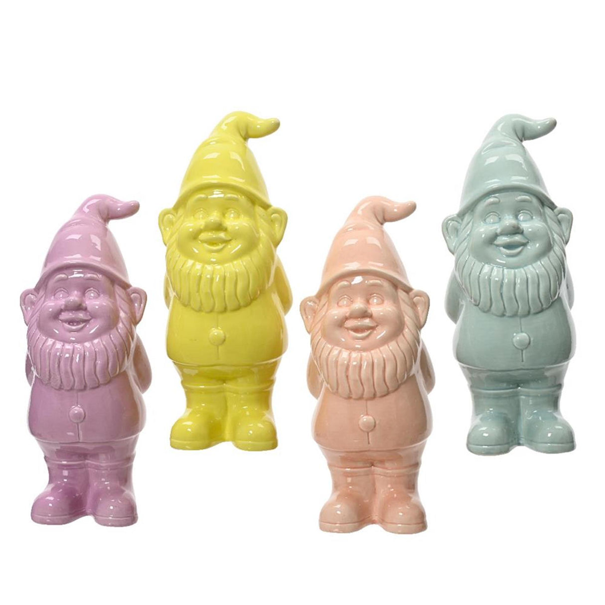 Decoris gnome céramique couleurs pastel h25cm