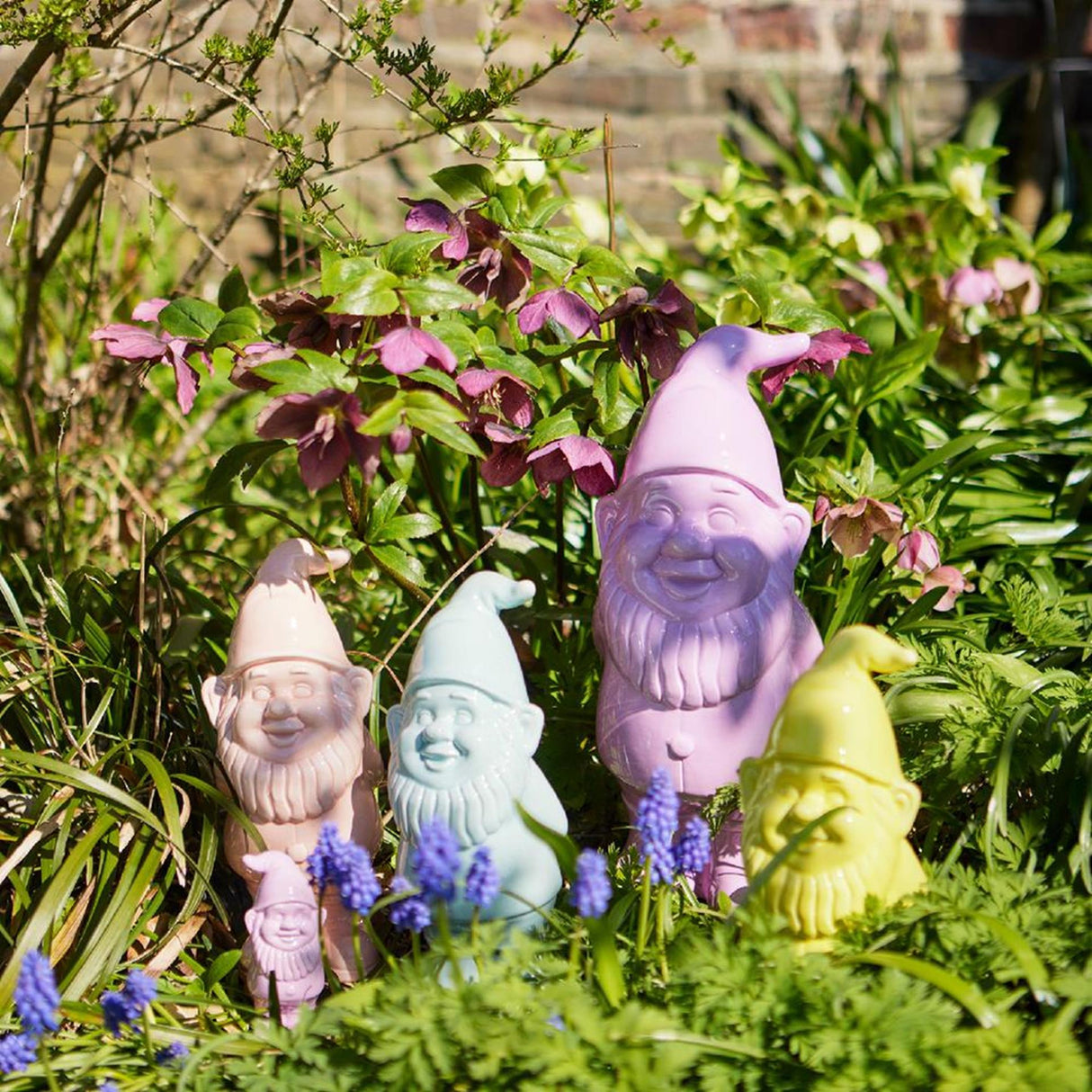Decoris gnome céramique couleurs pastel h25cm