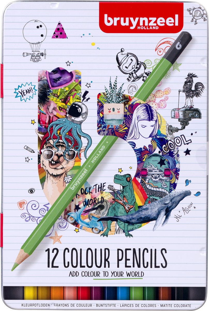Boîte de crayons de couleur Bruynzeel | 12 couleurs