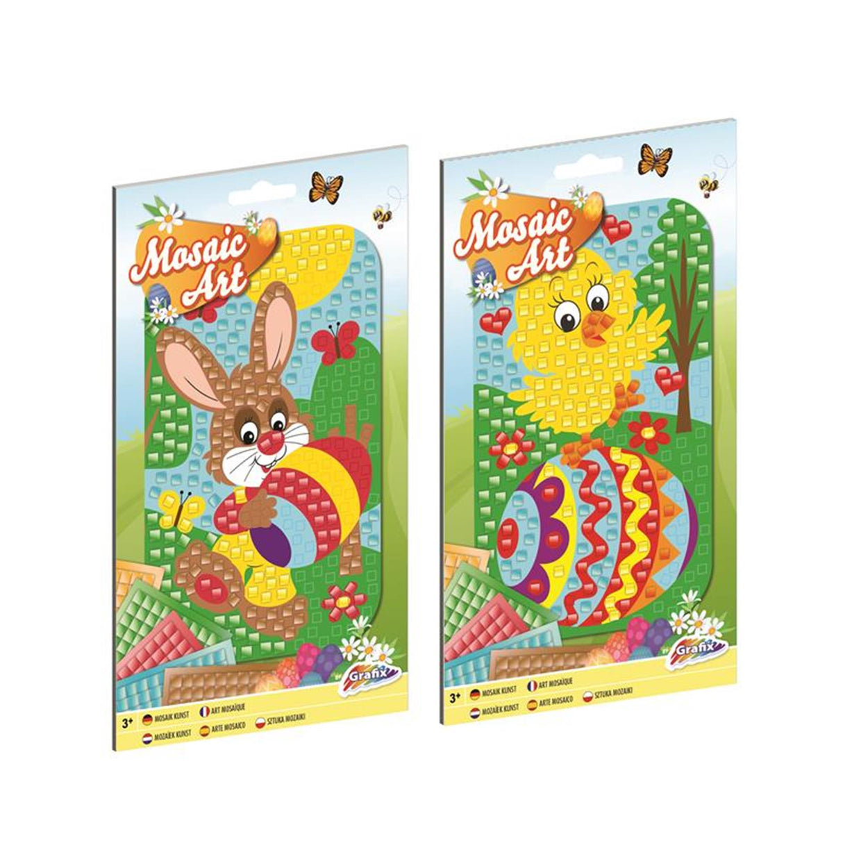 Groupe d'artisanat créatif mosaïque art pâques
