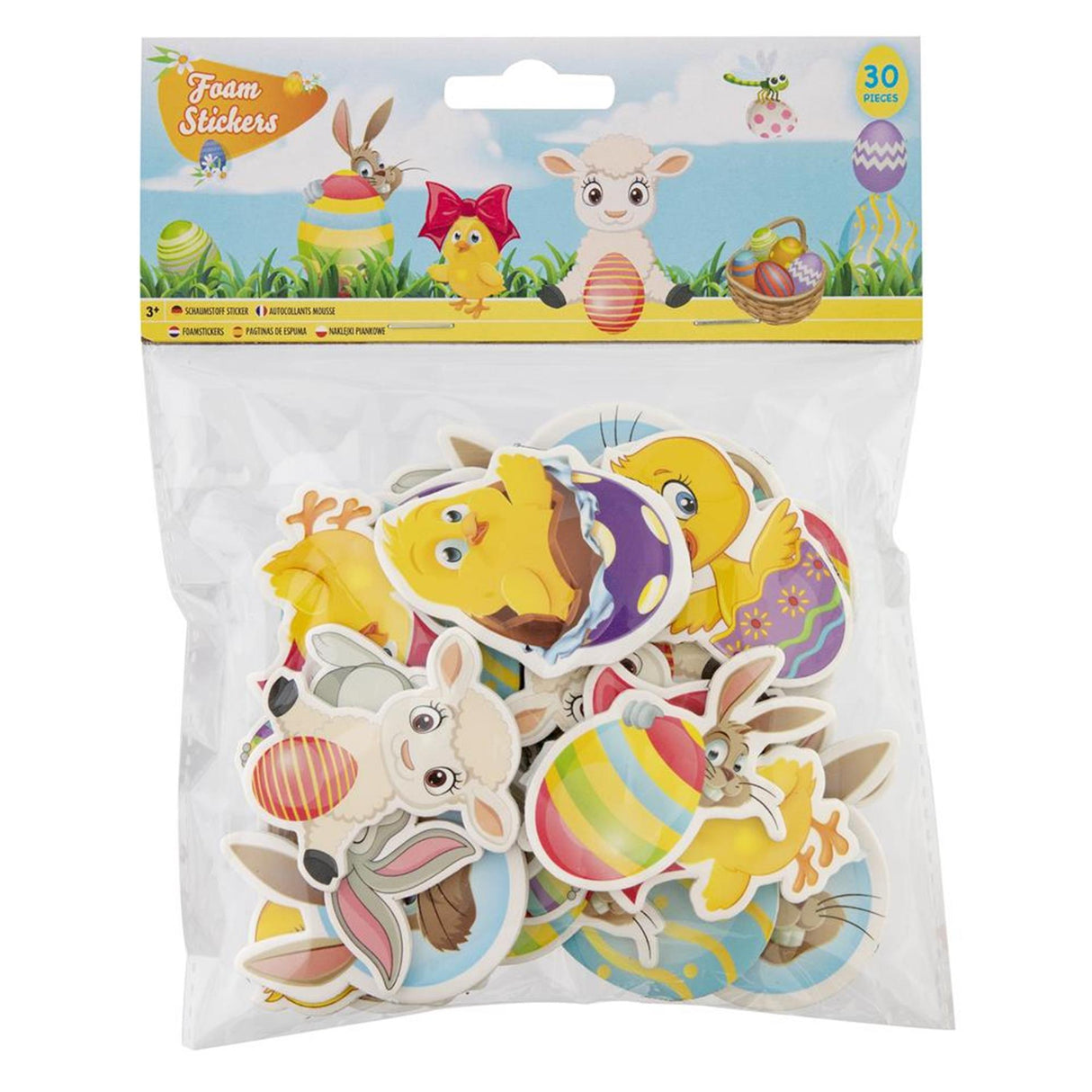 Autocollants en mousse Grafix Pâques, 30 pcs.