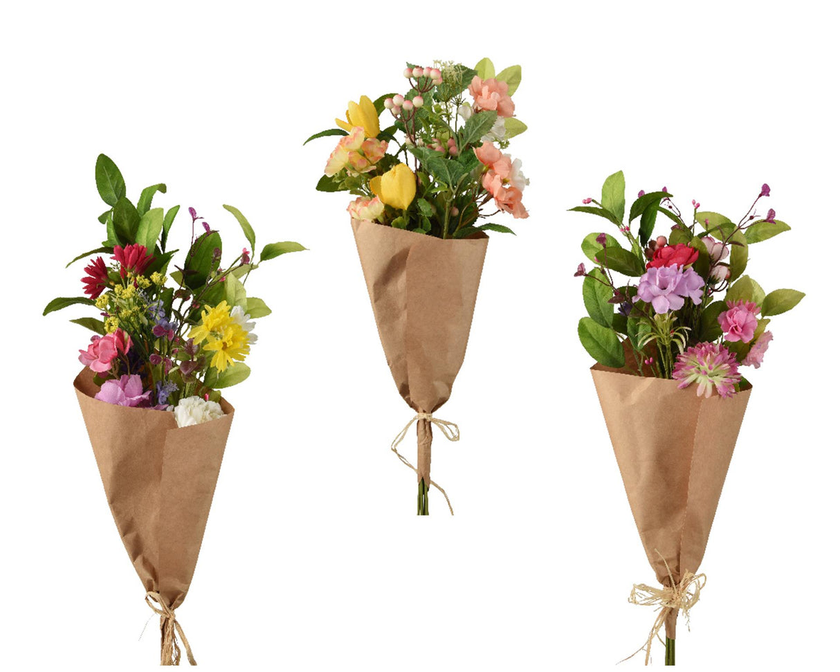 Bouquet d'été de fleurs artificielles Decoris h70cm