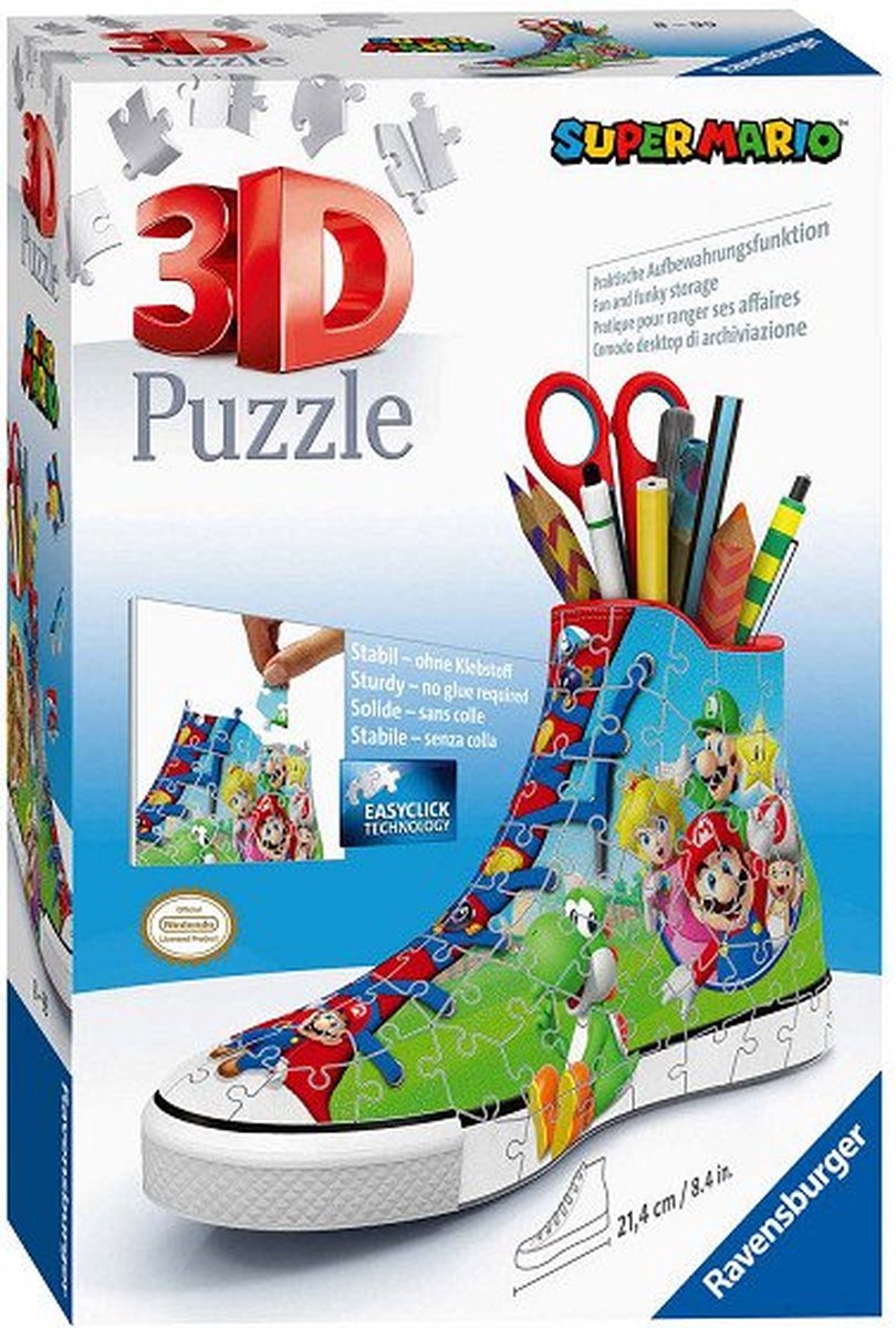 Ravensburger sneaker super mario - puzzle 3D - 108 pièces