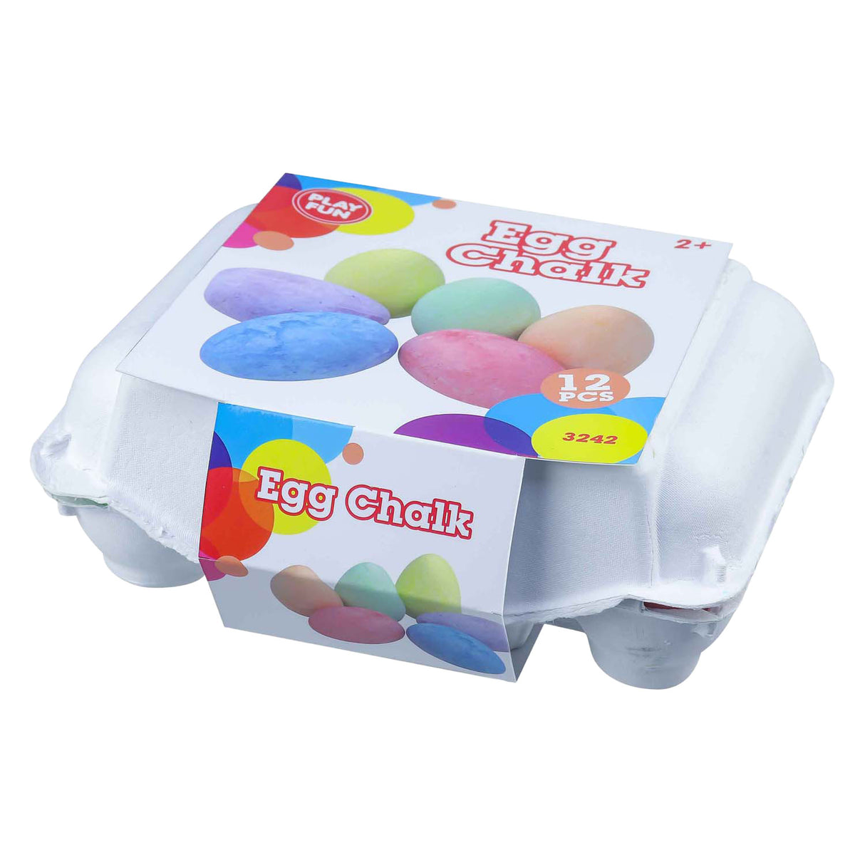 Oeufs à la craie de trottoir Playfun, 12 pcs.
