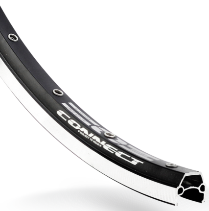Roue arrière RODI Connectez 28 8 9 10 Speed 622 x 19 avec rejet rapide et rayons en acier inoxydable noir
