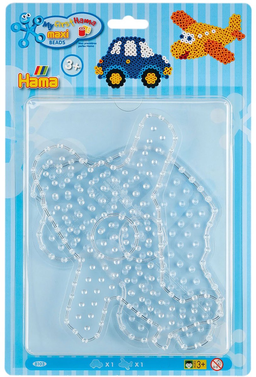 Plaques de perles de fer HAMA Maxi - voiture et avion