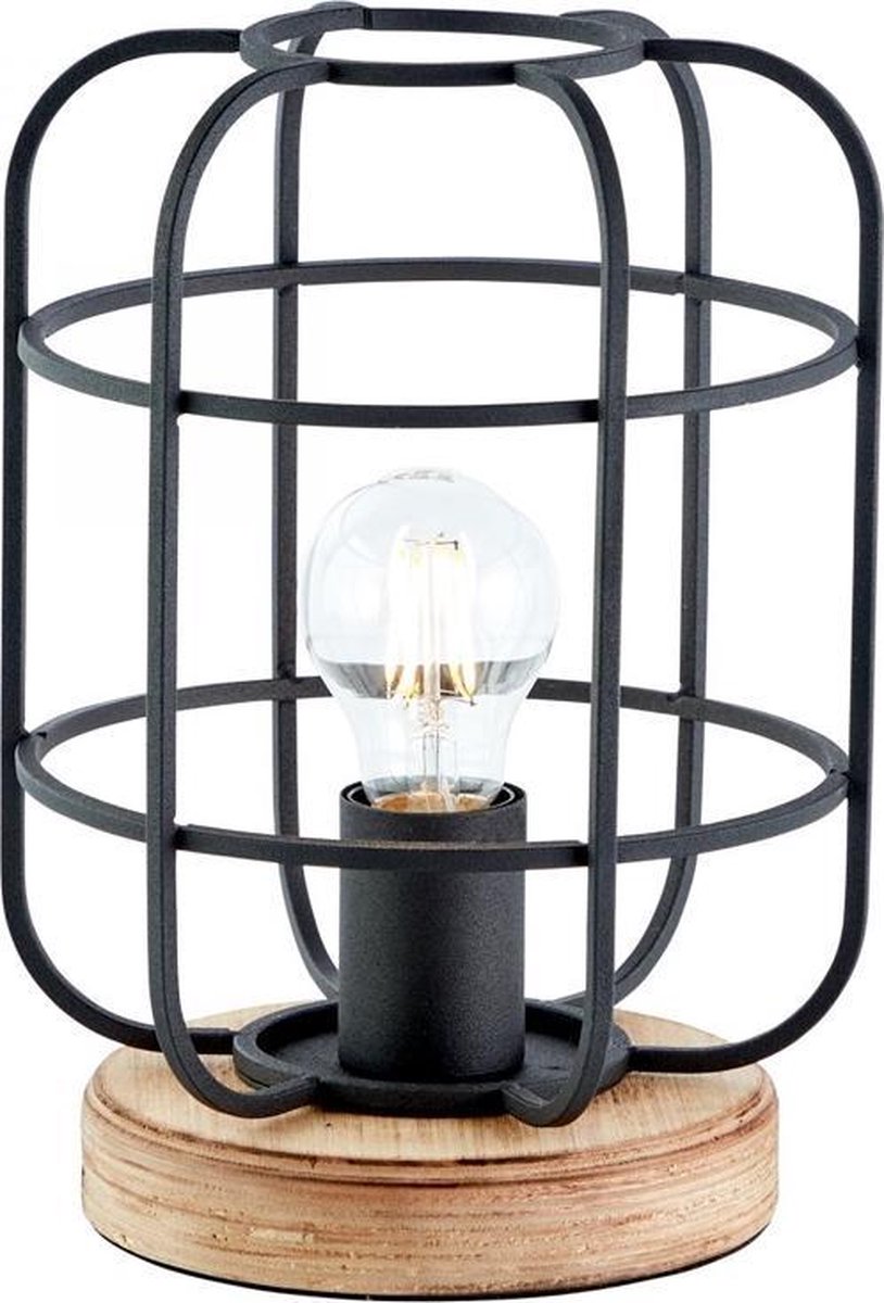 Brilliant gwen - lampe de table - e27 max 1x40w - bois noir