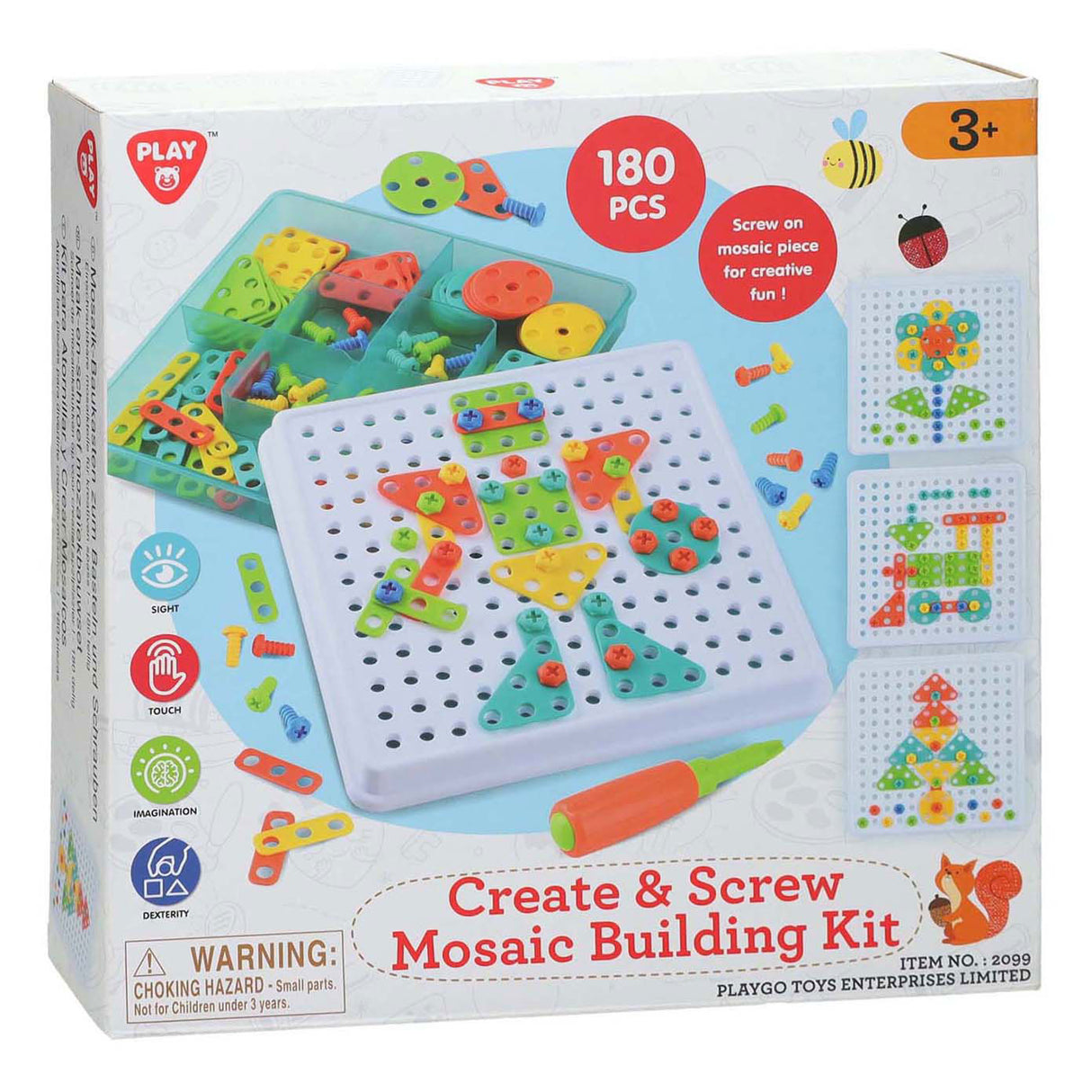 Jeu de construction Playgo mosaïque - 180 pièces.