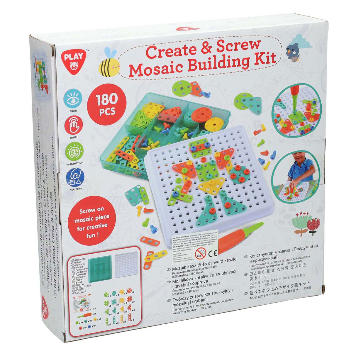 Jeu de construction Playgo mosaïque - 180 pièces.
