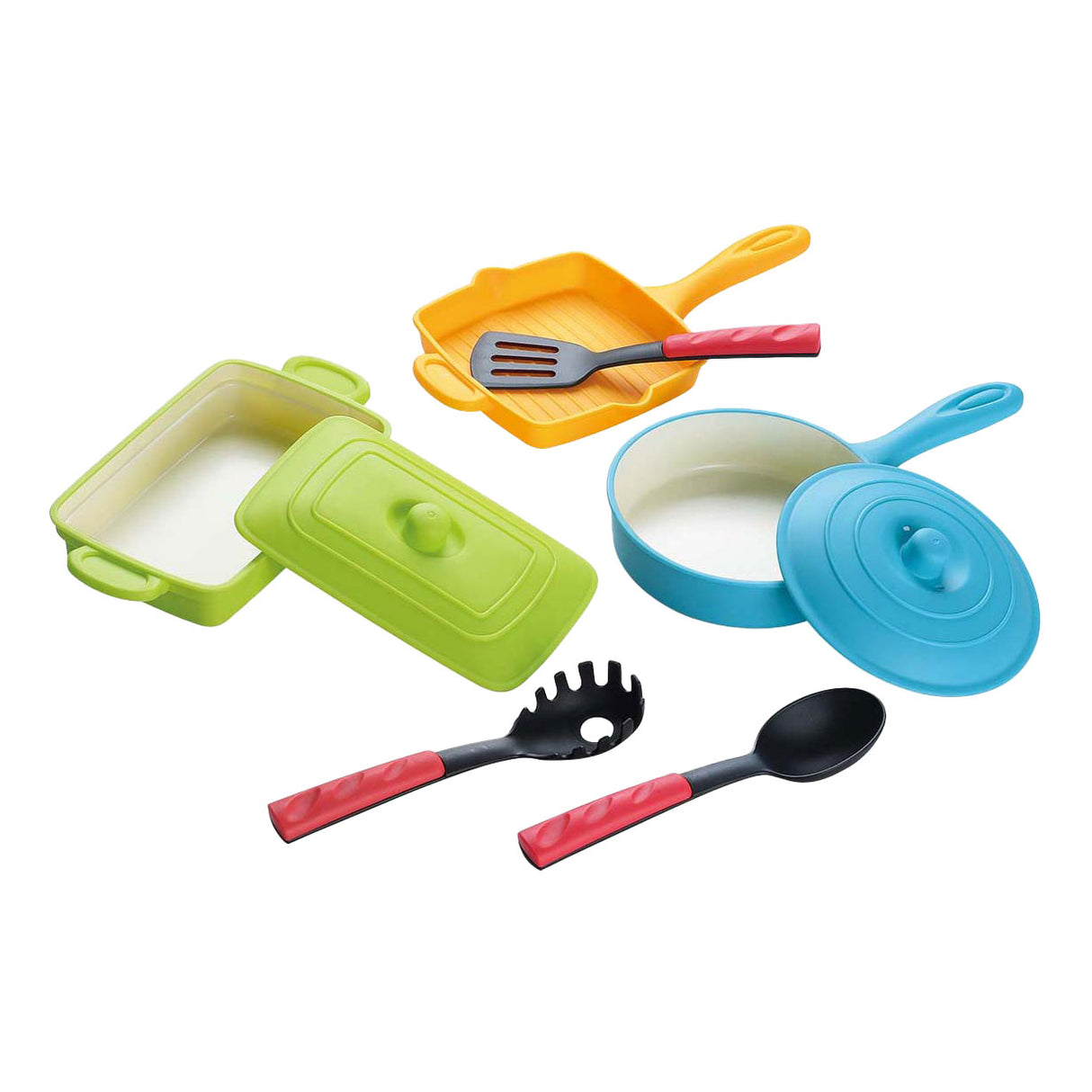 Ensemble de poêles à griller Playgo avec accessoires - 8 pièces.