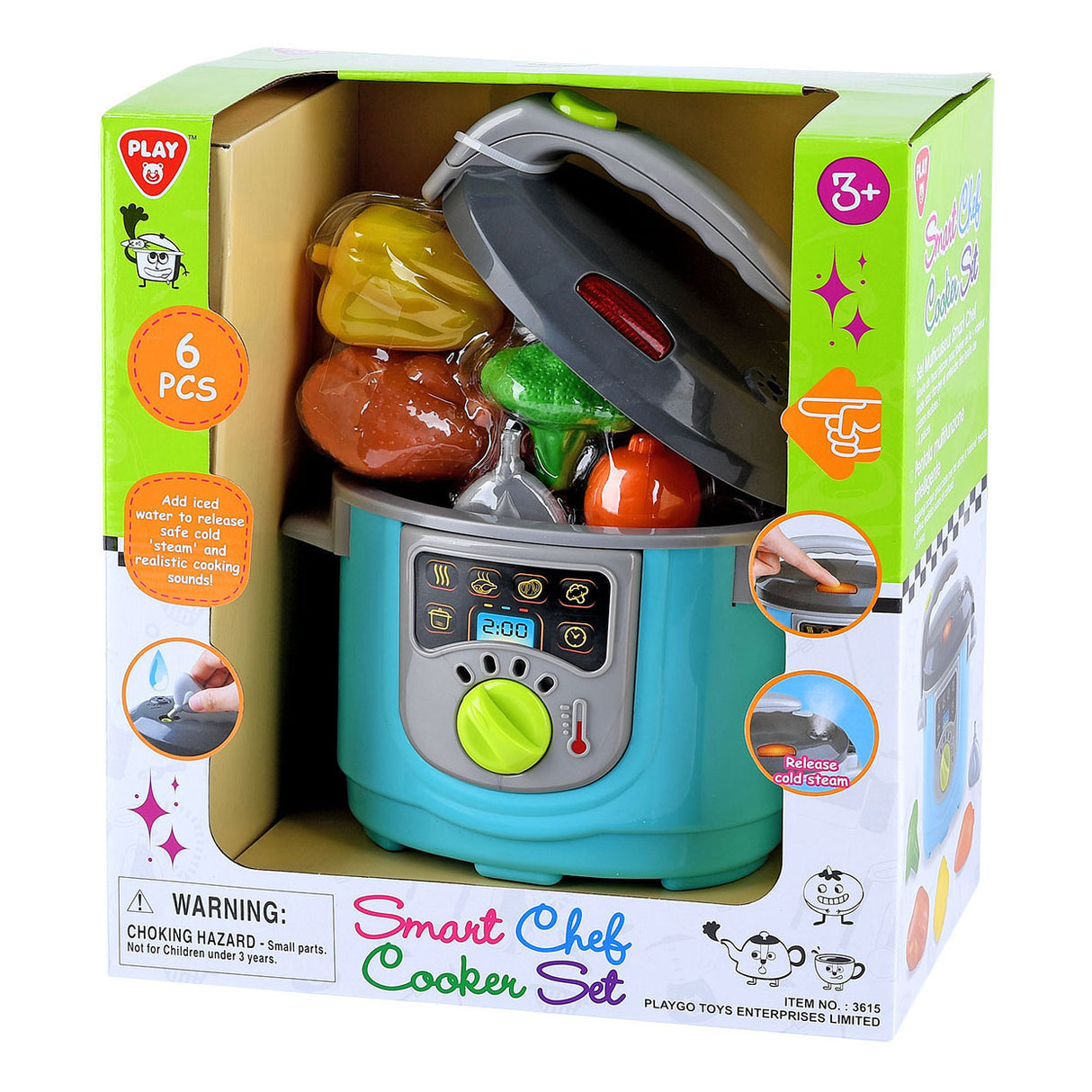 Ensemble de jeu de cuisinière intelligente Playgo - 6 pièces.