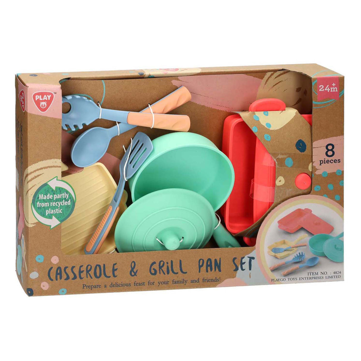 Ensemble de jeu poêle à frire et poêle à griller Playgo - 8 pièces.
