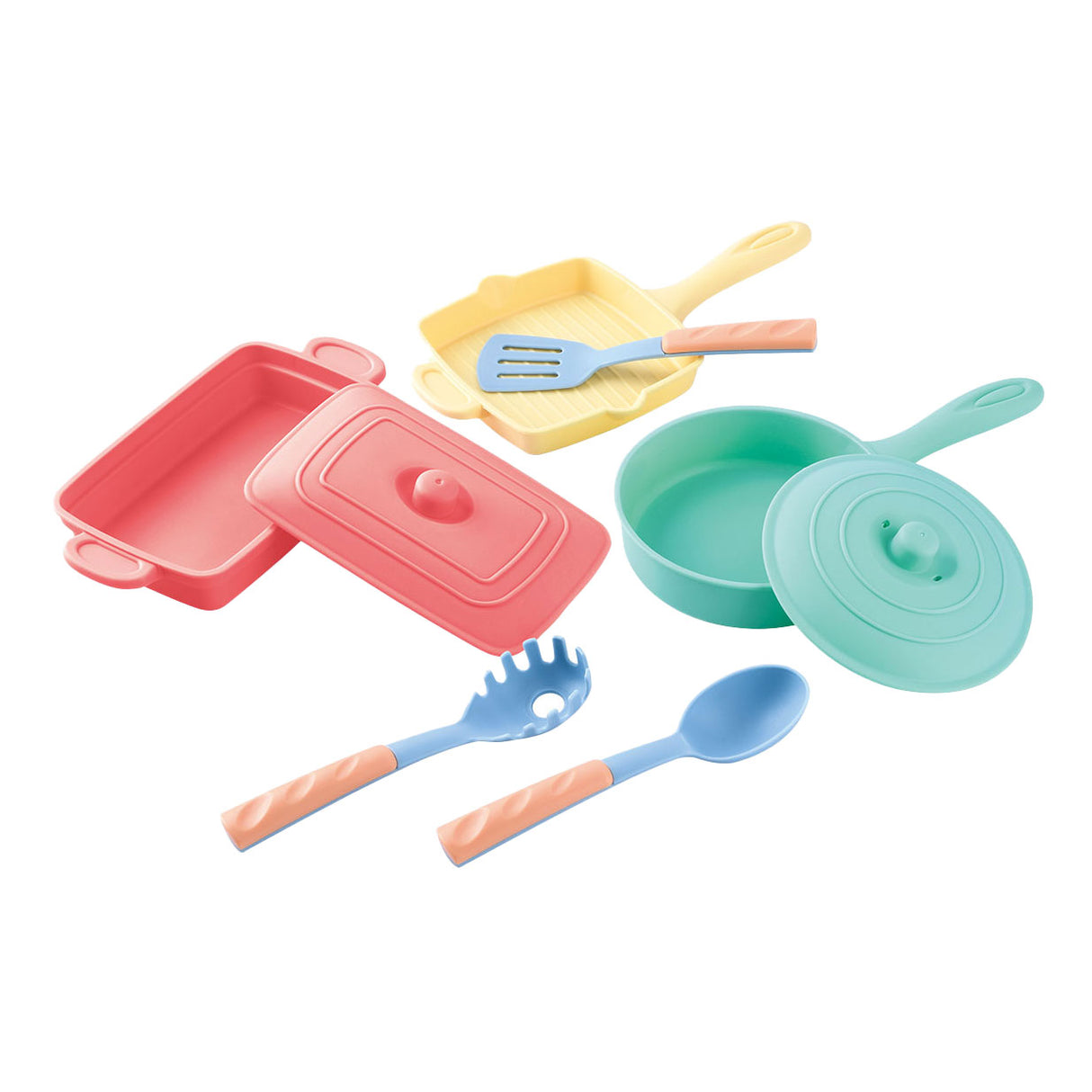 Ensemble de jeu poêle à frire et poêle à griller Playgo - 8 pièces.