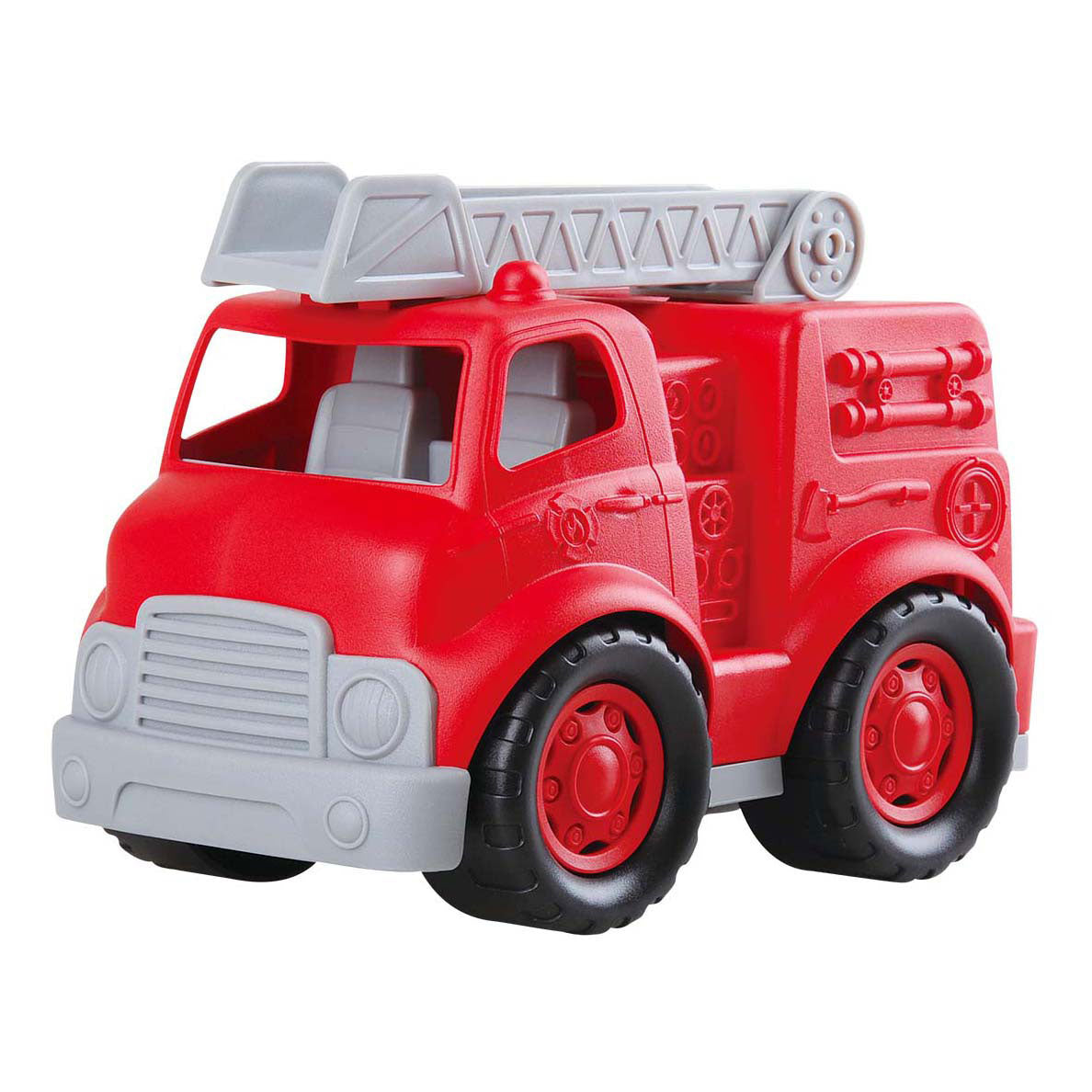 Playgo camion de pompier biosourcé rouge