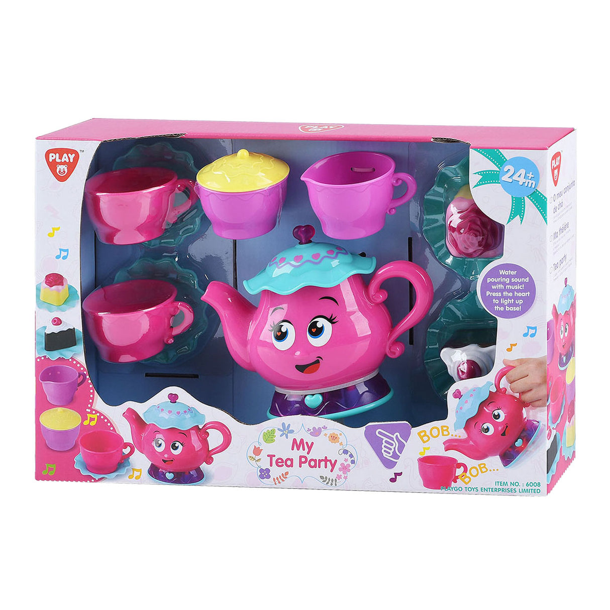 Service à thé Playgo tea party avec lumière et son - 12 pièces.