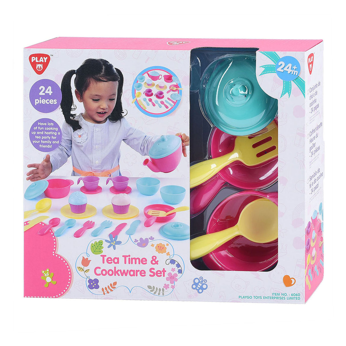 Service à thé Play et accessoires de cuisine, 24 pièces.