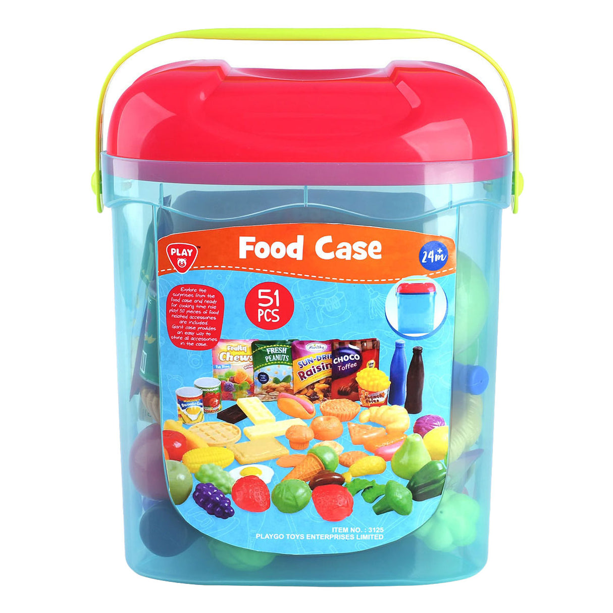 Jouets alimentaires Playgo dans une boîte de rangement - 51 pcs.