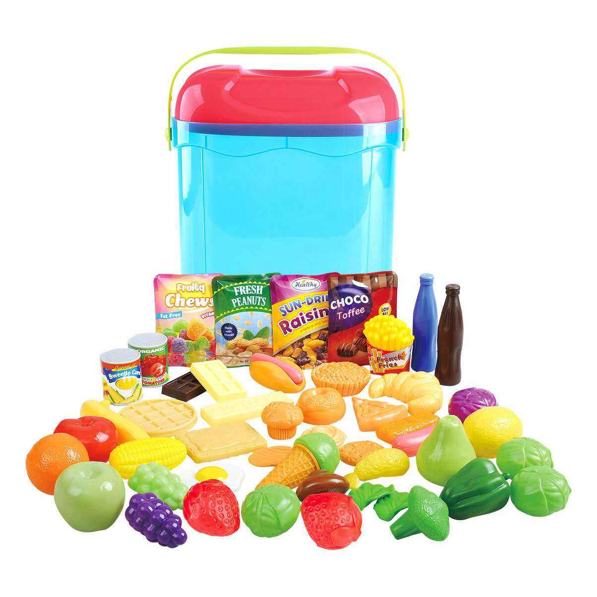 Jouets alimentaires Playgo dans une boîte de rangement - 51 pcs.