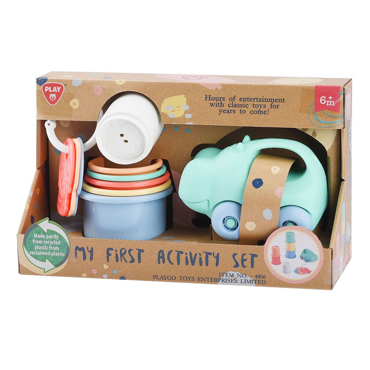 Playgo mon premier ensemble de jeux d'activités pour bébé - 8 pièces.