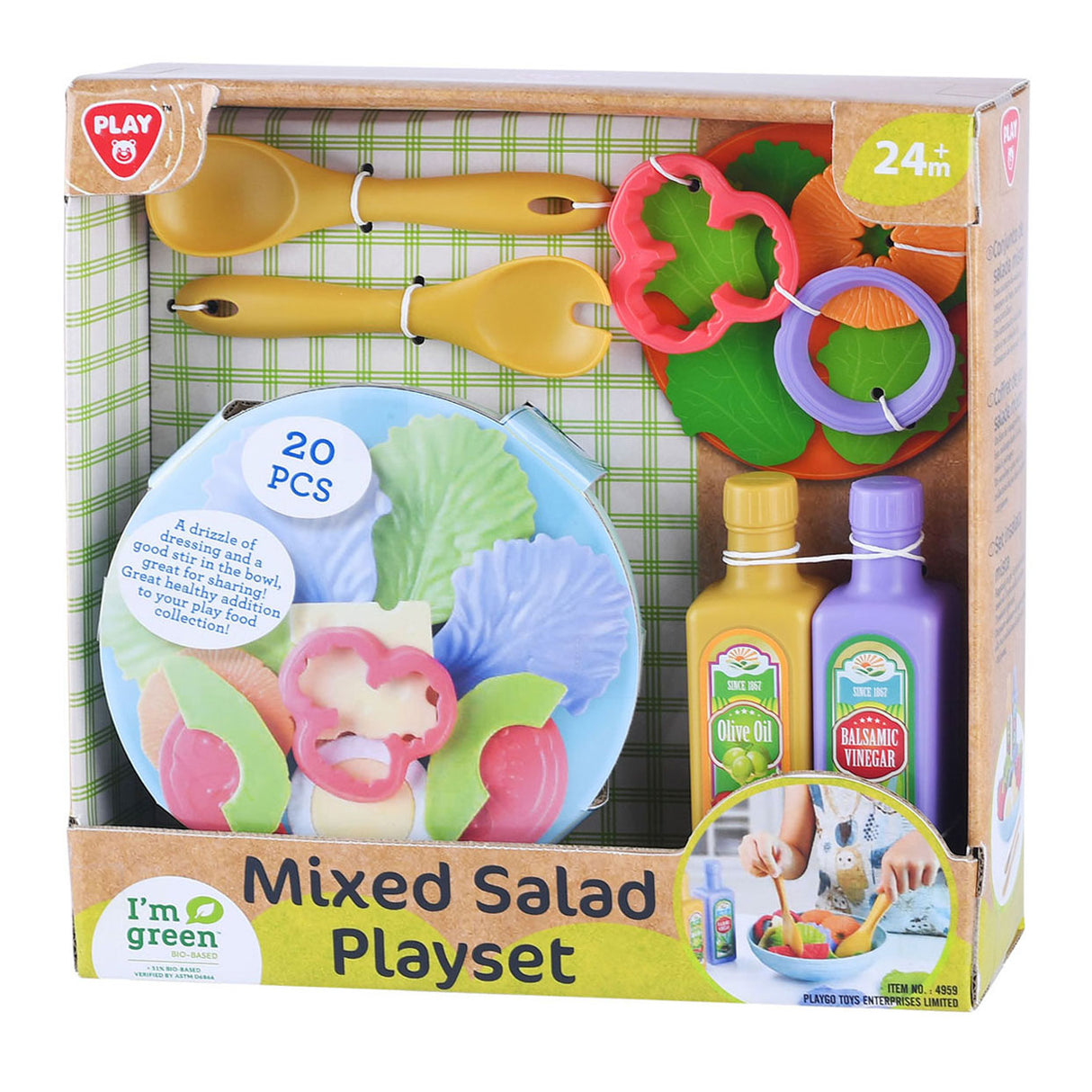 Ensemble de jeu de salades mélangées Playgo - 20 pièces.