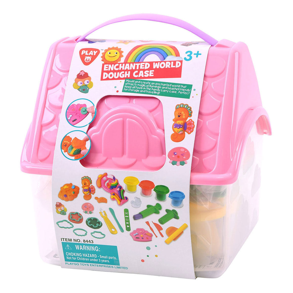 Playgo monde fantastique en argile dans une boîte de rangement - 4 pots en argile