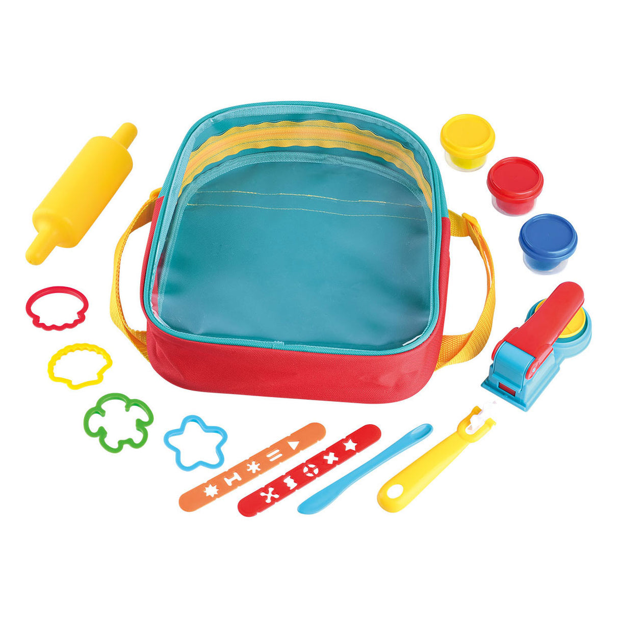 Ensemble d'argile Playgo dans un sac à dos - 3 pots en argile