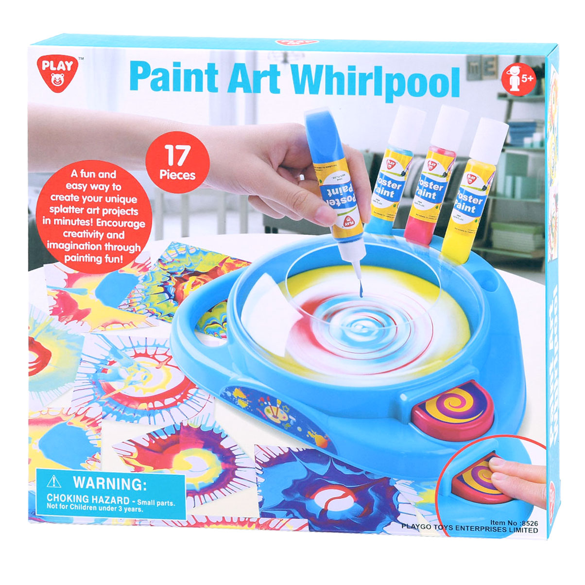 Playgo paint art ensemble de peinture pour horloge rotative - 17 pcs.