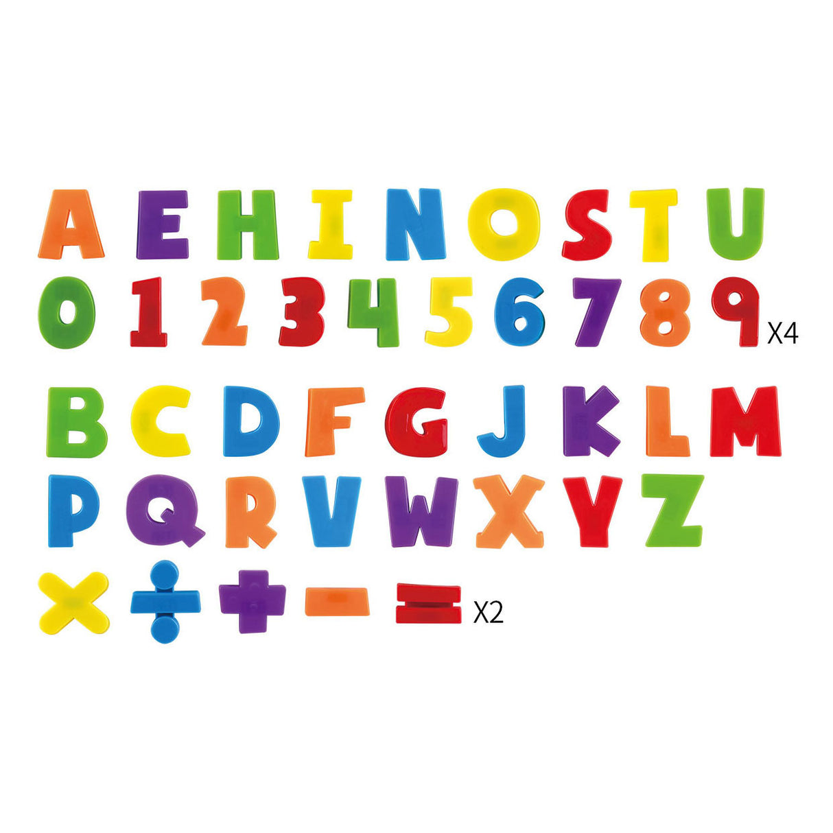 Lettres et chiffres magnétiques Playgo, 120 pcs.