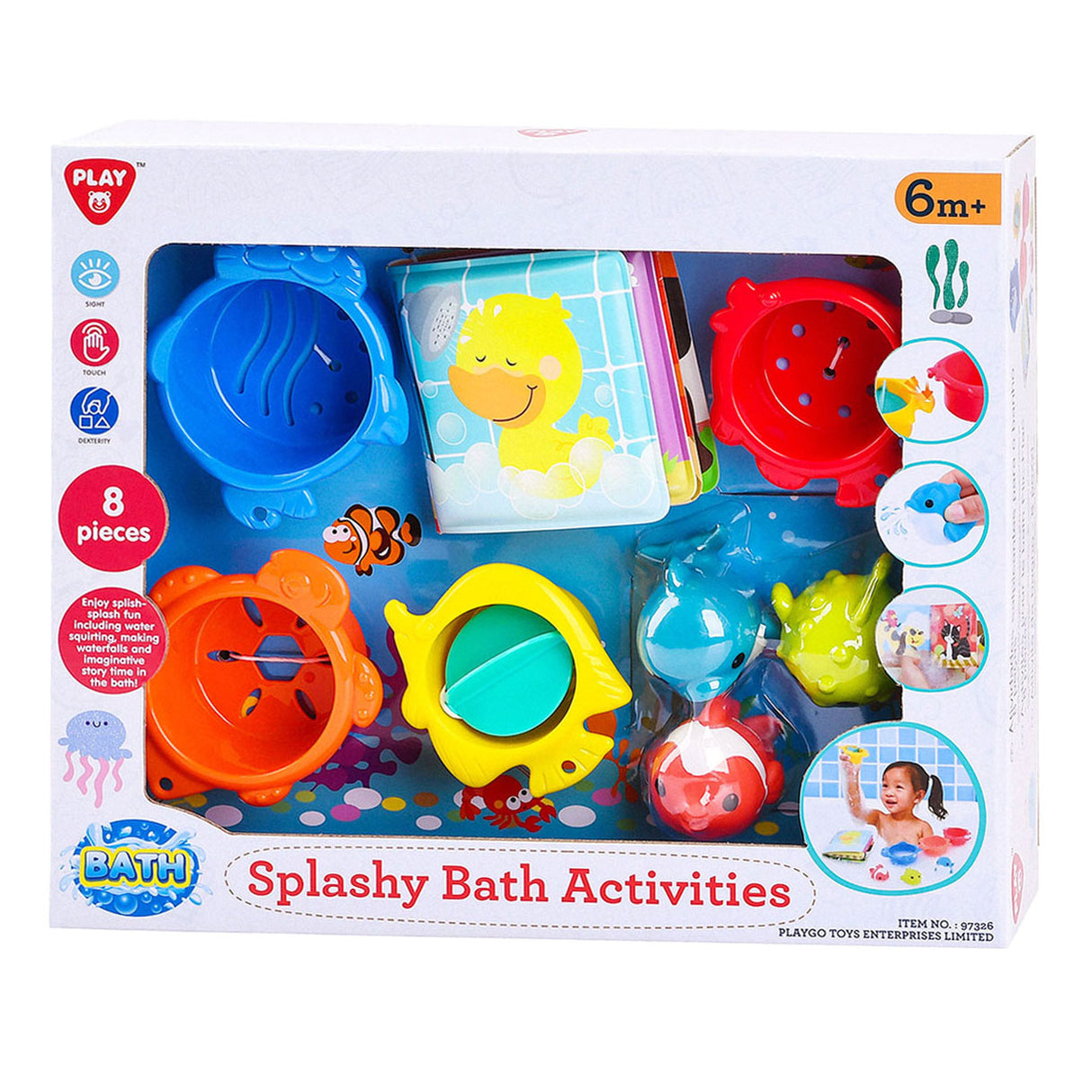 Jouets de bain éclaboussants Playgo - 8 pièces.