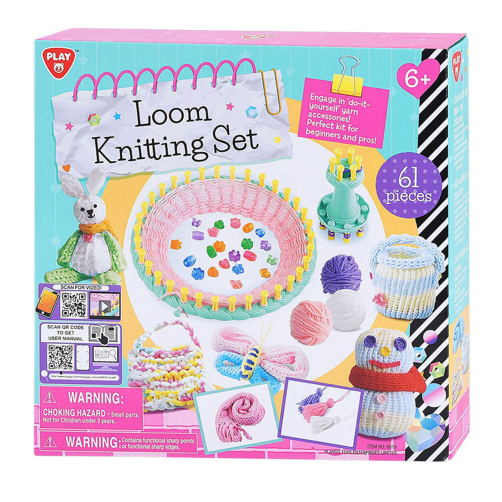 Ensemble de tricot sur métier à tisser Playgo - 61 pièces.