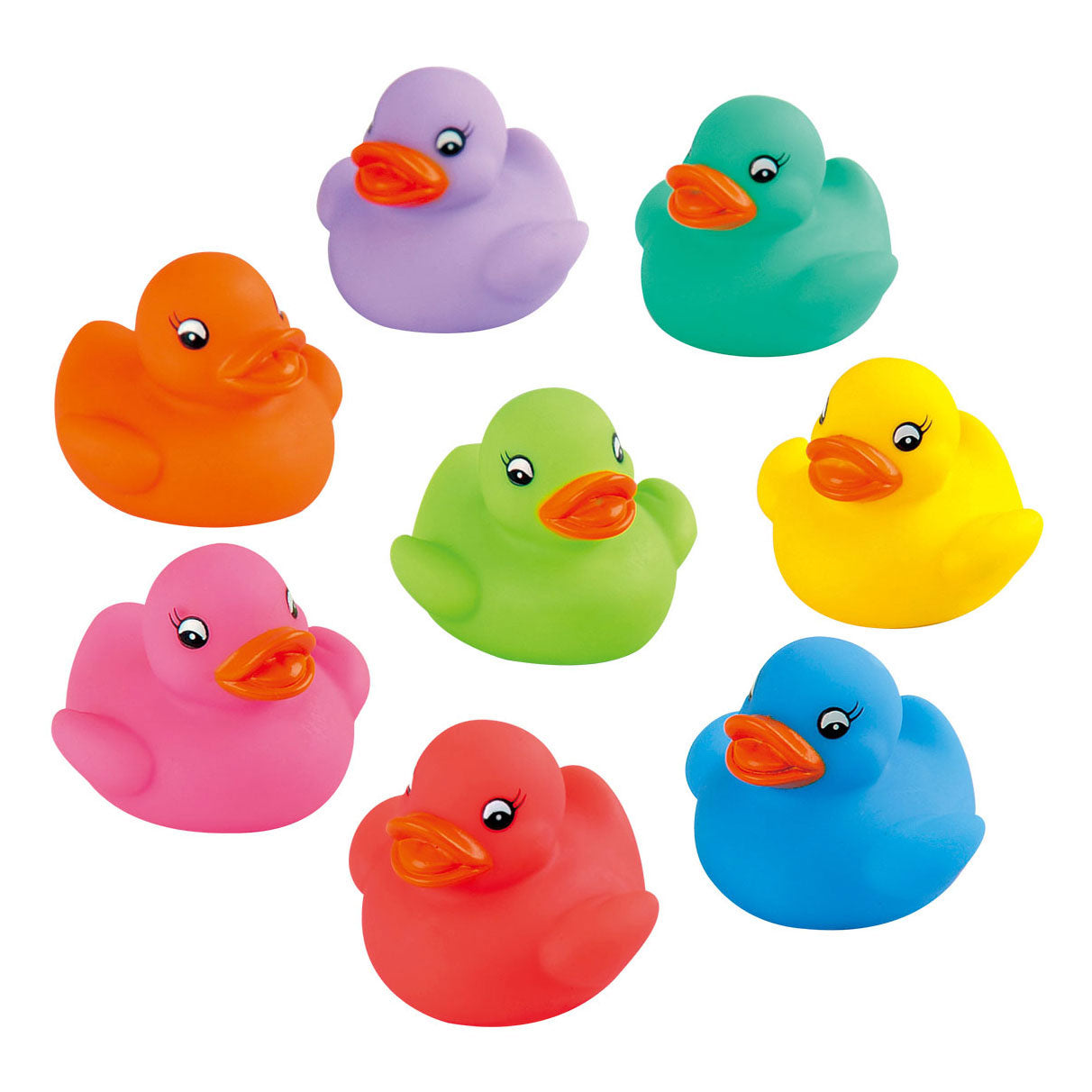 Canards en caoutchouc arc-en-ciel Playgo - 8 pcs.