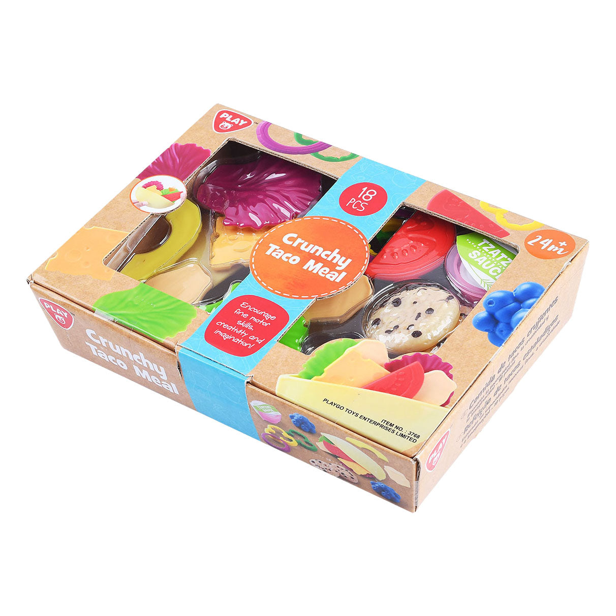 Playgo - Ensemble de jeu de tacos croustillants - 18 pièces.
