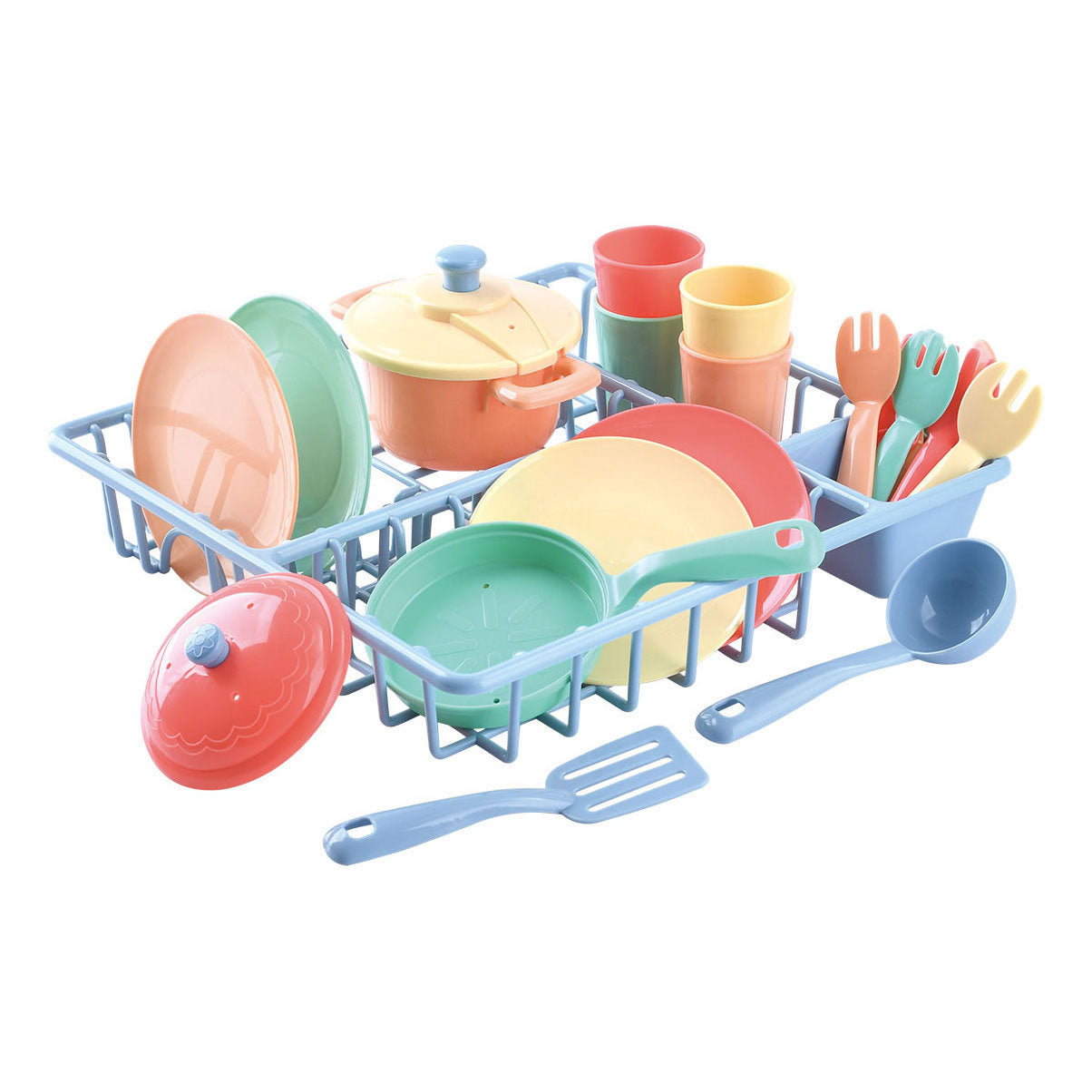 Étendoir à linge Playgo avec accessoires de cuisine - 23 pcs