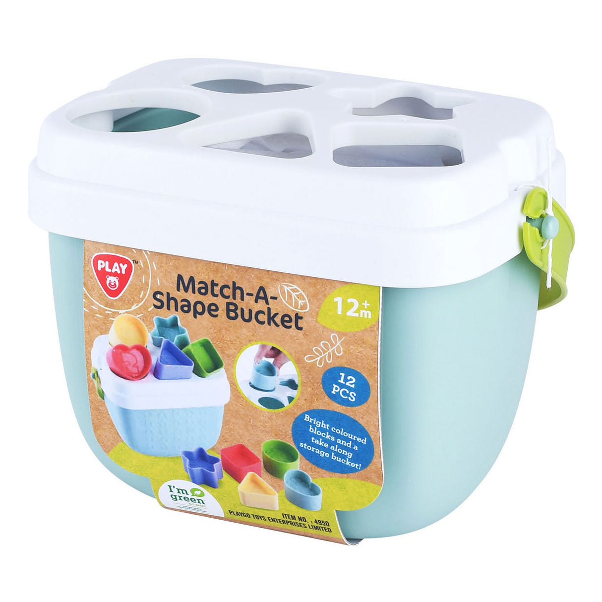 Trieur de formes biosourcé Playgo - 12 pcs.