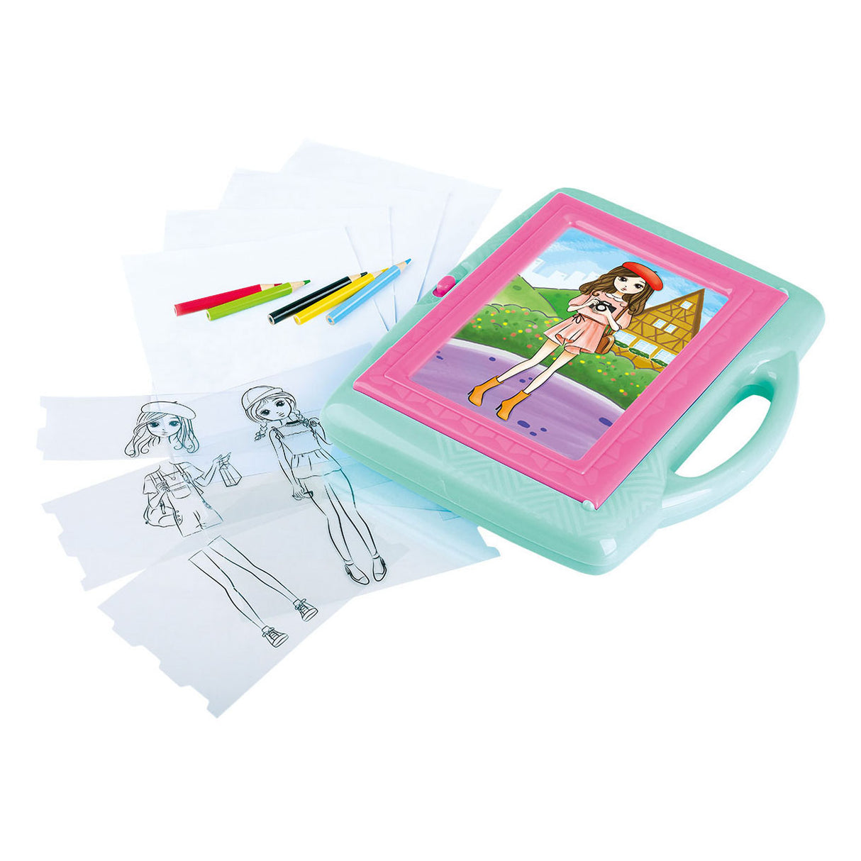 Ensemble d'artiste de mode de traçage de projecteur de dessin Playgo - 28 pièces.