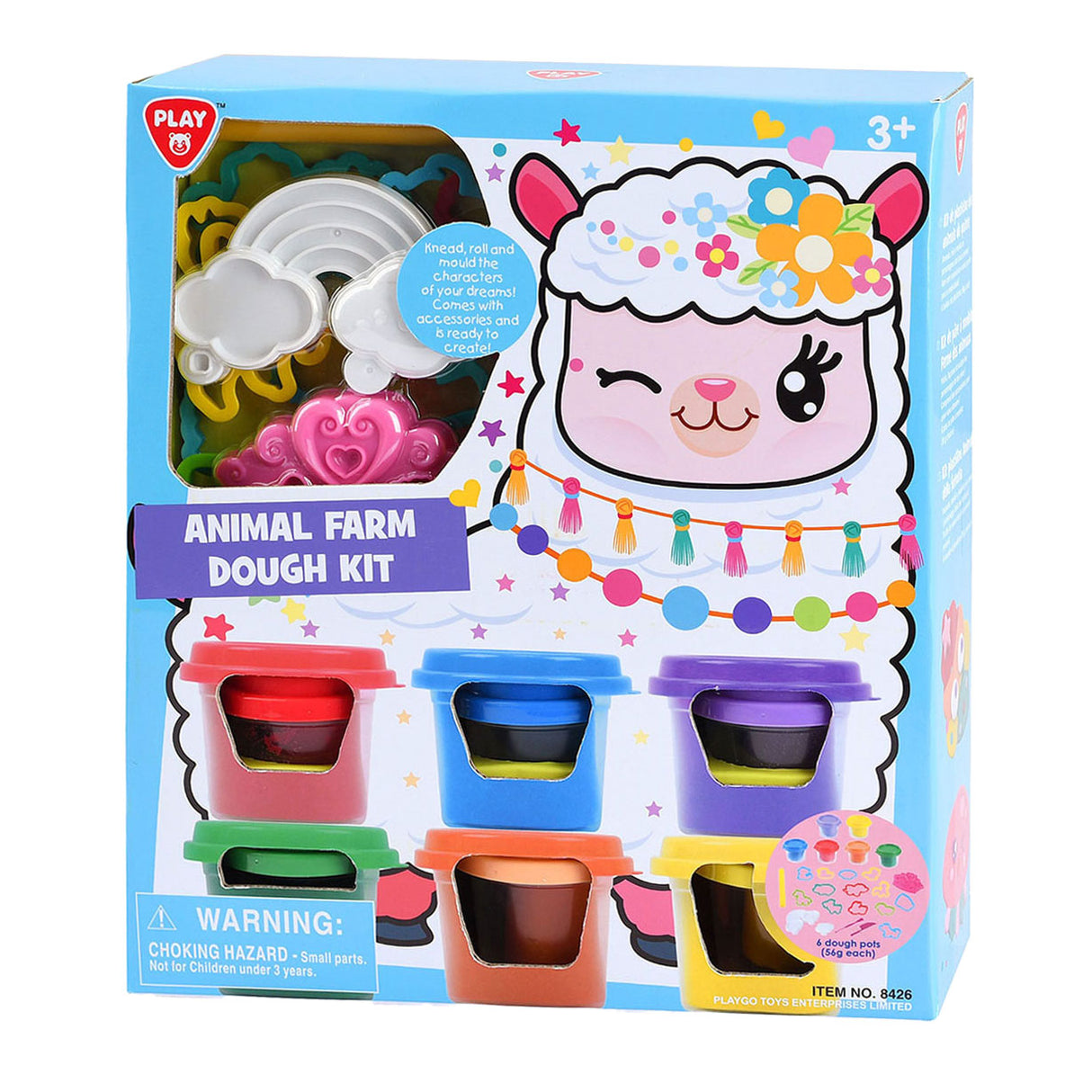 Ensemble d'argile pour animaux de la ferme Playgo - 6 pots en argile