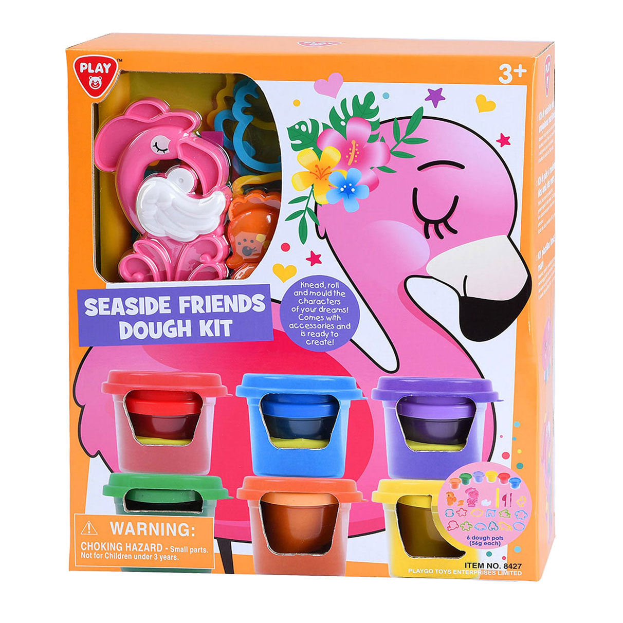 Ensemble d'argile animaux marins Playgo - 6 pots en argile