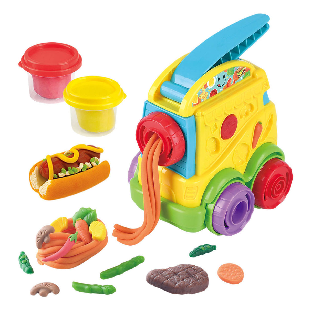 Ensemble d'argile Playgo food truck - 2 pots en argile