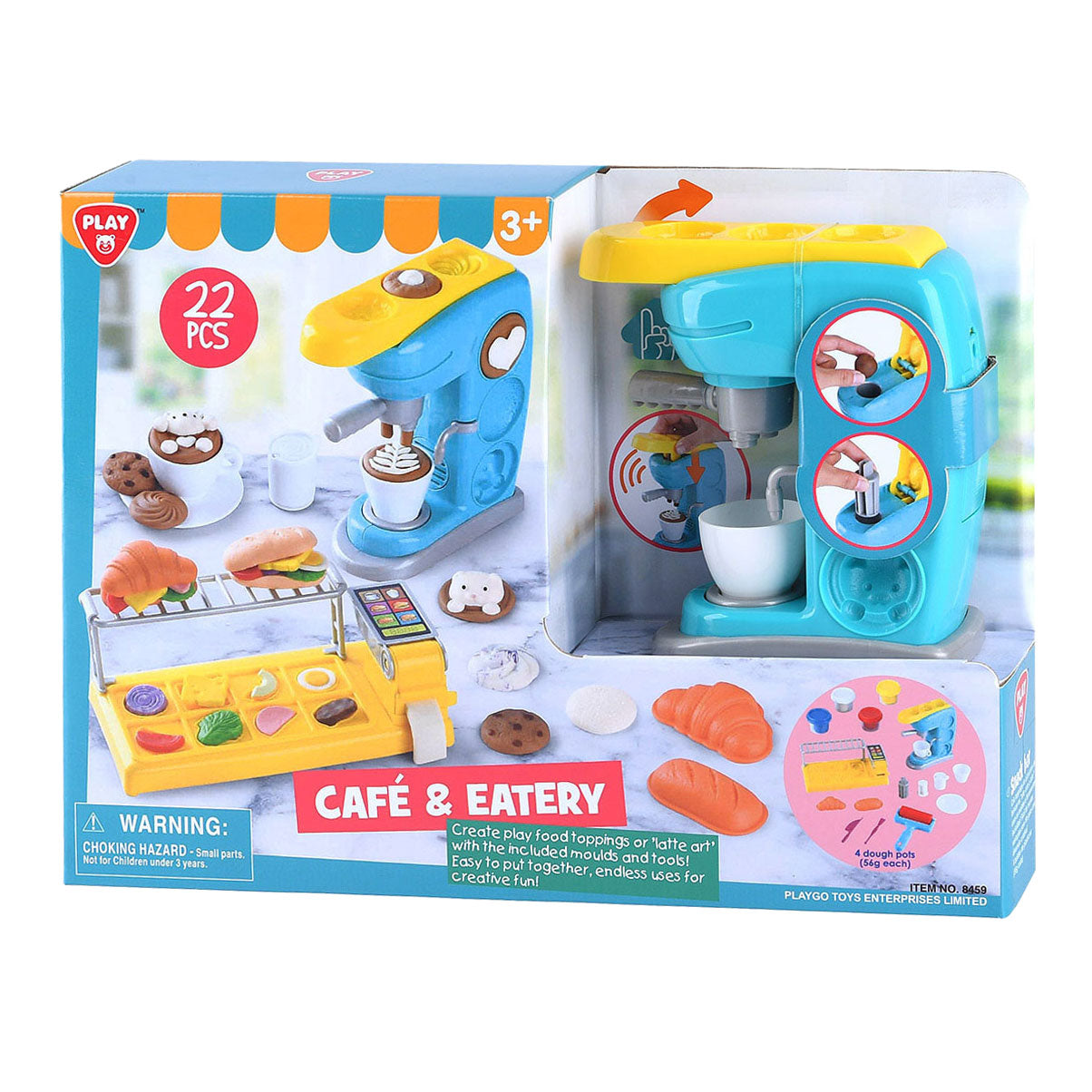 Ensemble en argile Playgo pour café et salle à manger - 4 pots en argile - 22 pièces.