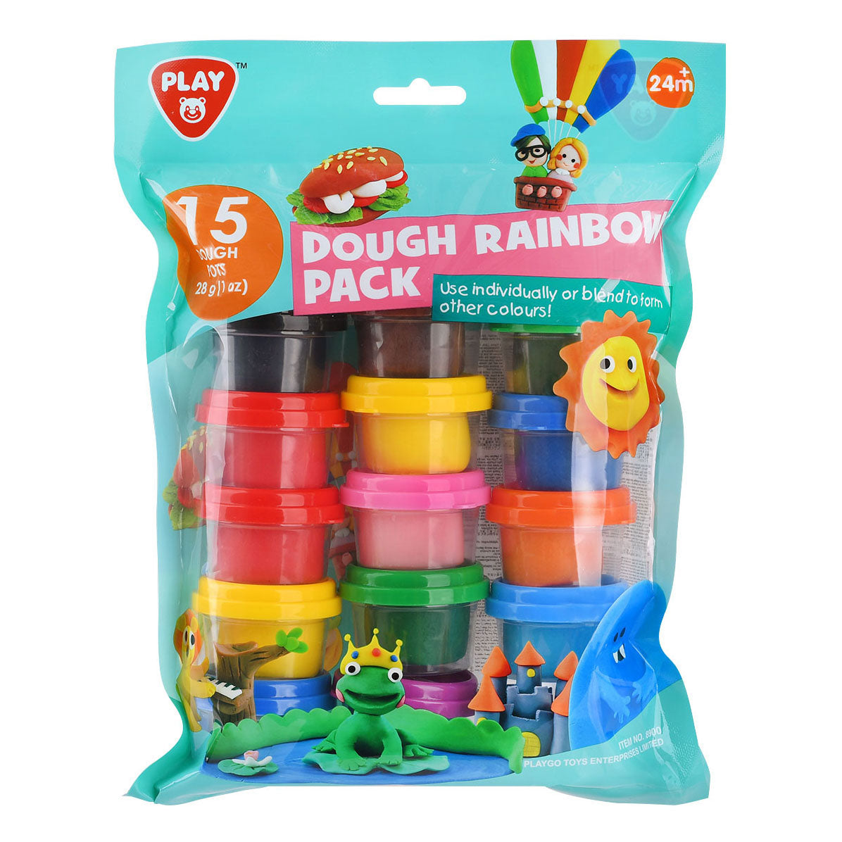 Jeu d'argile arc-en-ciel, 15 pots en argile