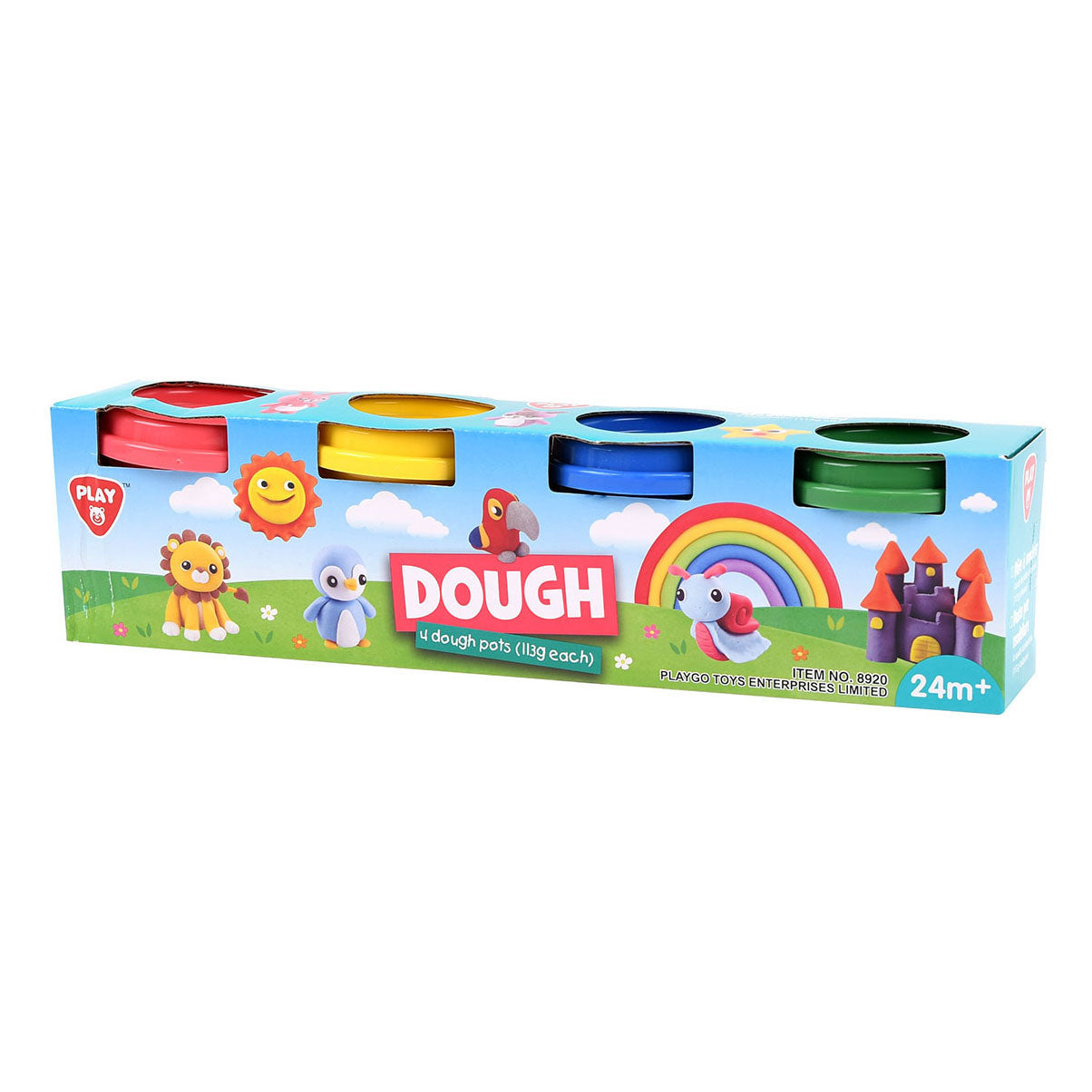 Set d'argile Playgo 4 couleurs - 4x56grammes