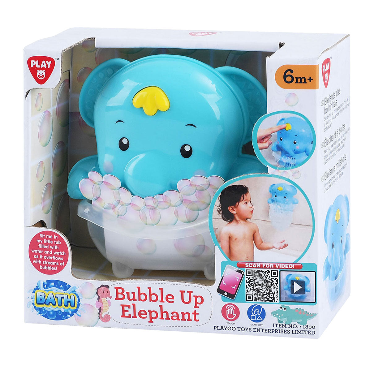 Jouet de bain Playgo éléphant bulle